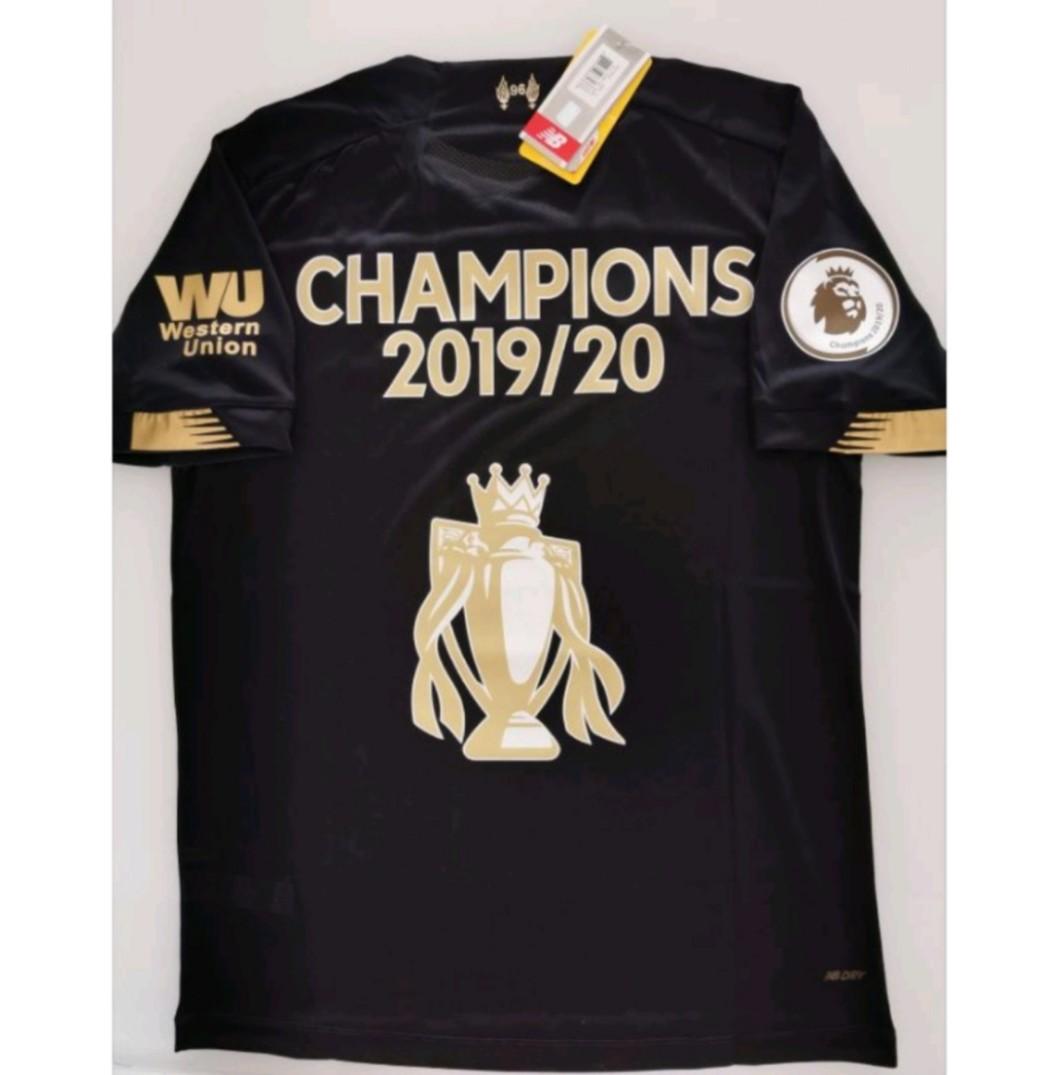 Liverpool Champions 19 20 Jersey Premier League Champion Black