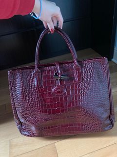 Longchamp 皮革寶石紅色手袋64225405784323110