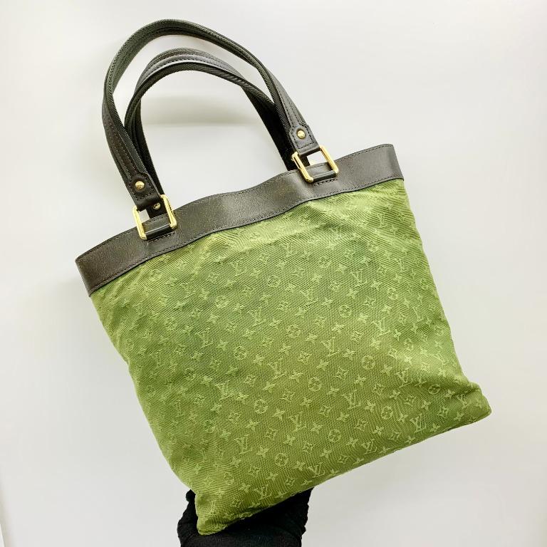 Louis Vuitton Monogram Lucile GM Shoulder Bag Tote M92681 Green Dark Brown  Canvas Leather Women's LOUIS VUITTON