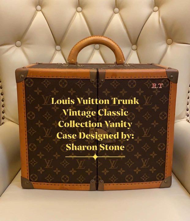 LOUIS VUITTON 3 PC TRUNK SUITCASE TRAVEL SET W/INSERTS, 1 ORIG KEY LARGEST  CASE