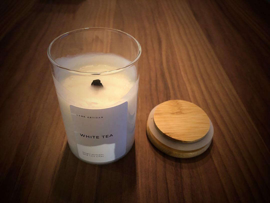 Lynk Artisan White Tea scented candles, Beauty & Personal Care