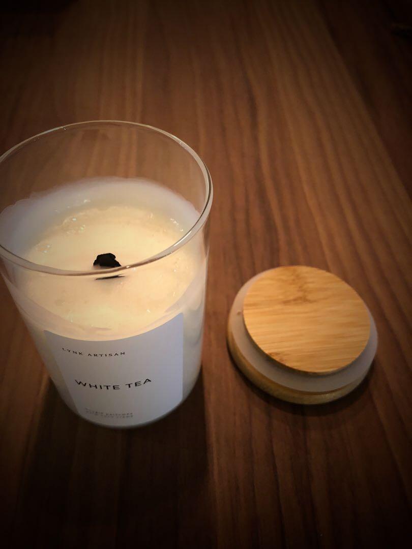 Lynk Artisan White Tea scented candles, Beauty & Personal Care