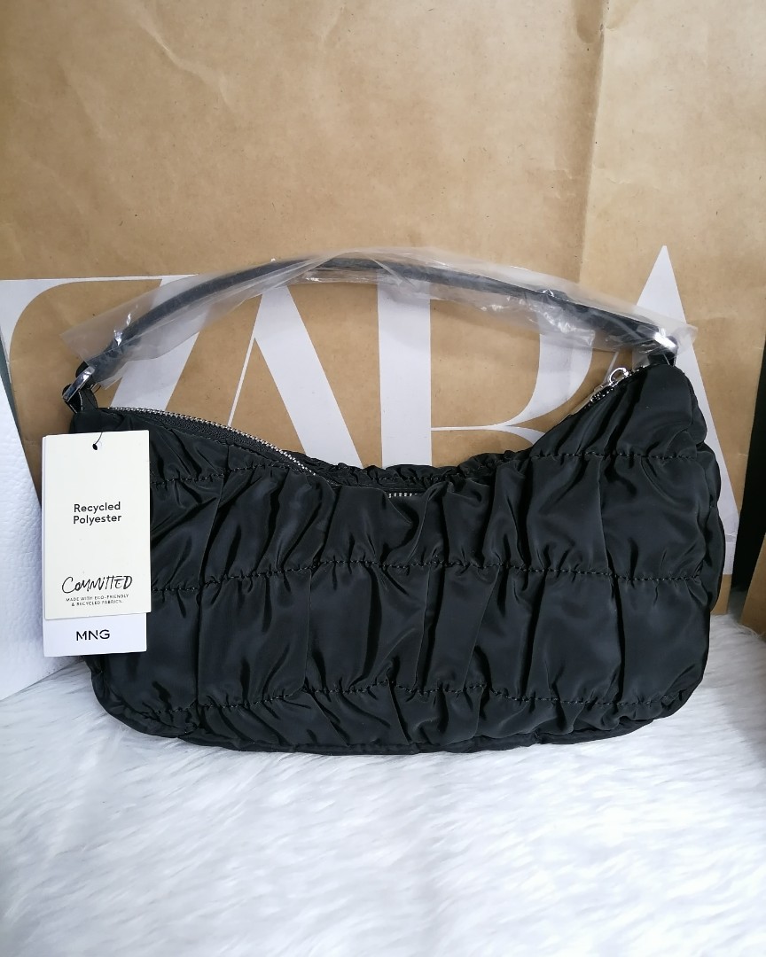Mango Ruched Baguette black