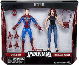 marvel legends spider-man and mary jane