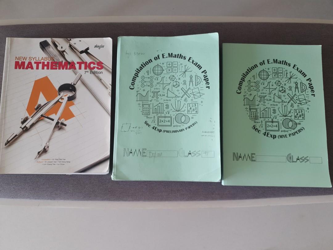 Mathematics Sec 4 and past exam papers with answers, Hobbies & Toys ...