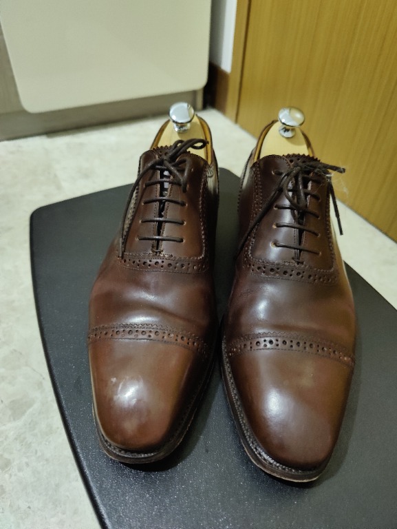Meermin Limited MTO Cordovan Shell Brogues Shoes in UK 7 in Cigar Brown