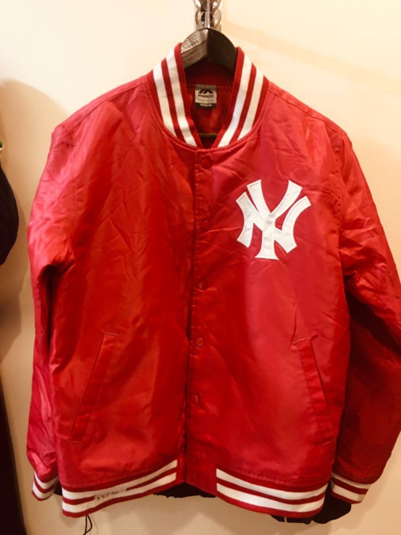 Red yankees jacket sale