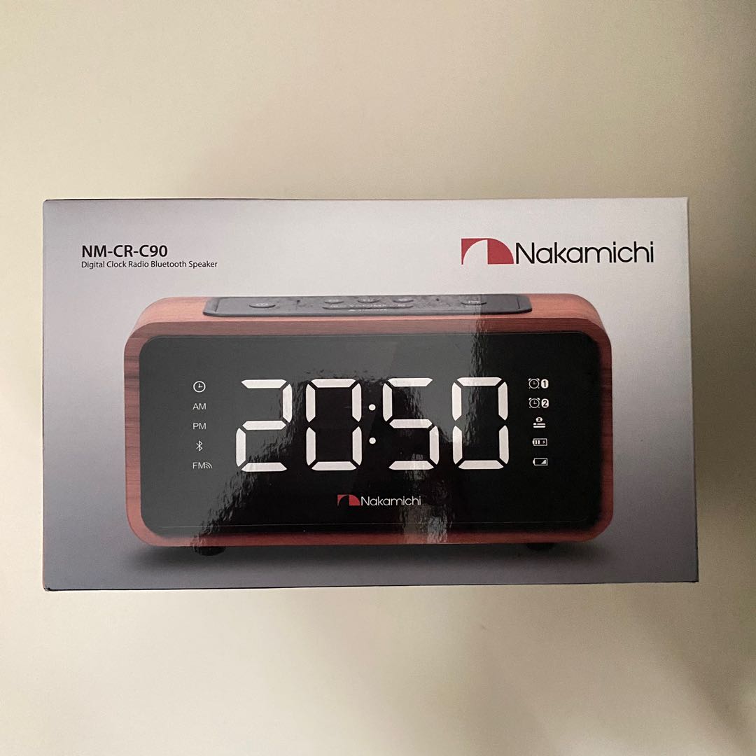 Nakamichi Digital Clock Radio Bluetooth Speaker, Furniture & Home