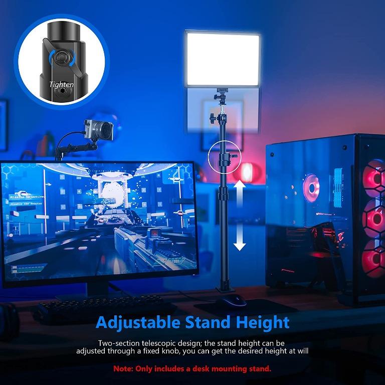 Neewer Desk Mount Stand, Adjustable 19.545.5inches Tabletop C Clamp Mount Stand, Aluminum