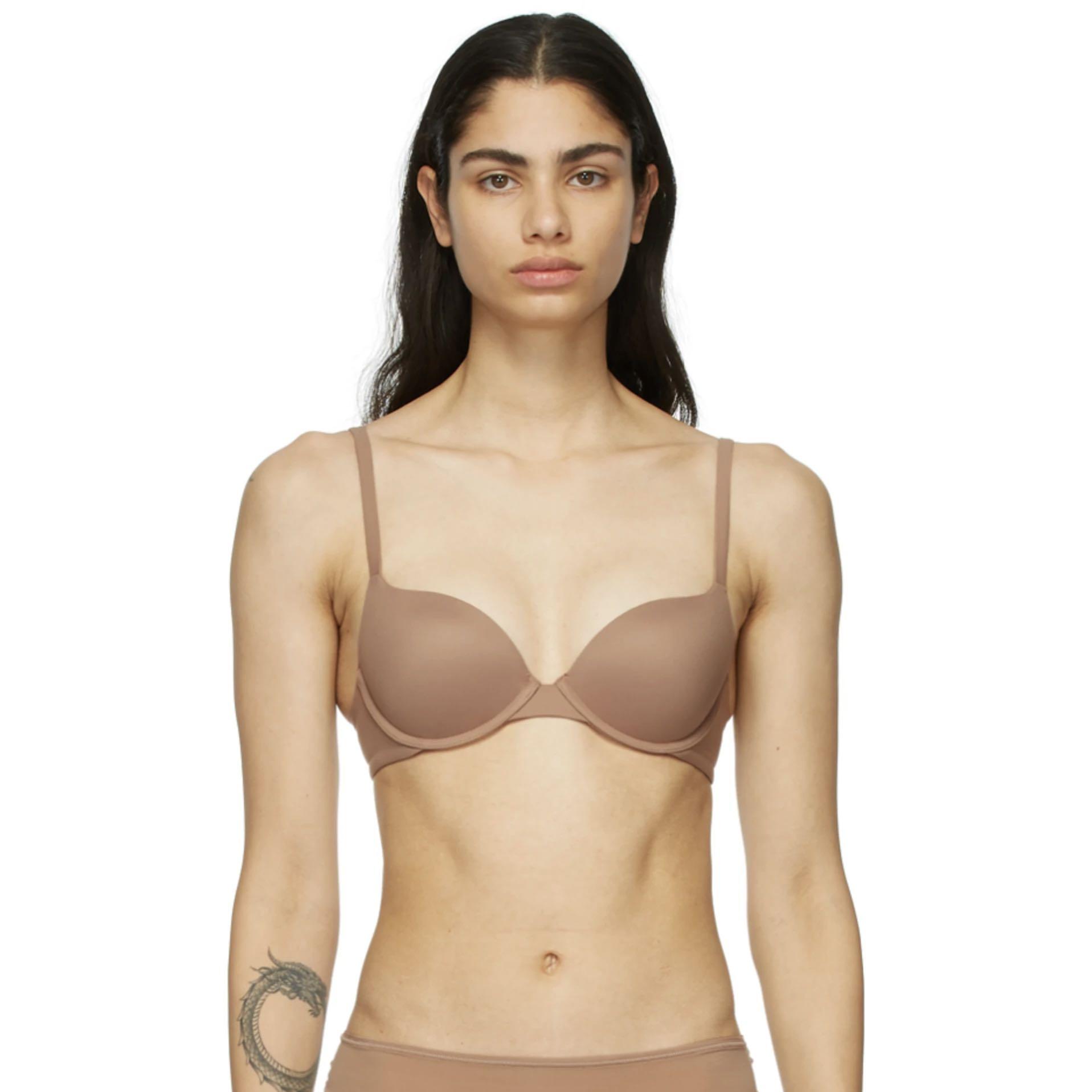 NEW Skims Fits Everybody T-shirt Push Up Bra in Sienna, size 32A, Women's  Fashion, Undergarments & Loungewear on Carousell