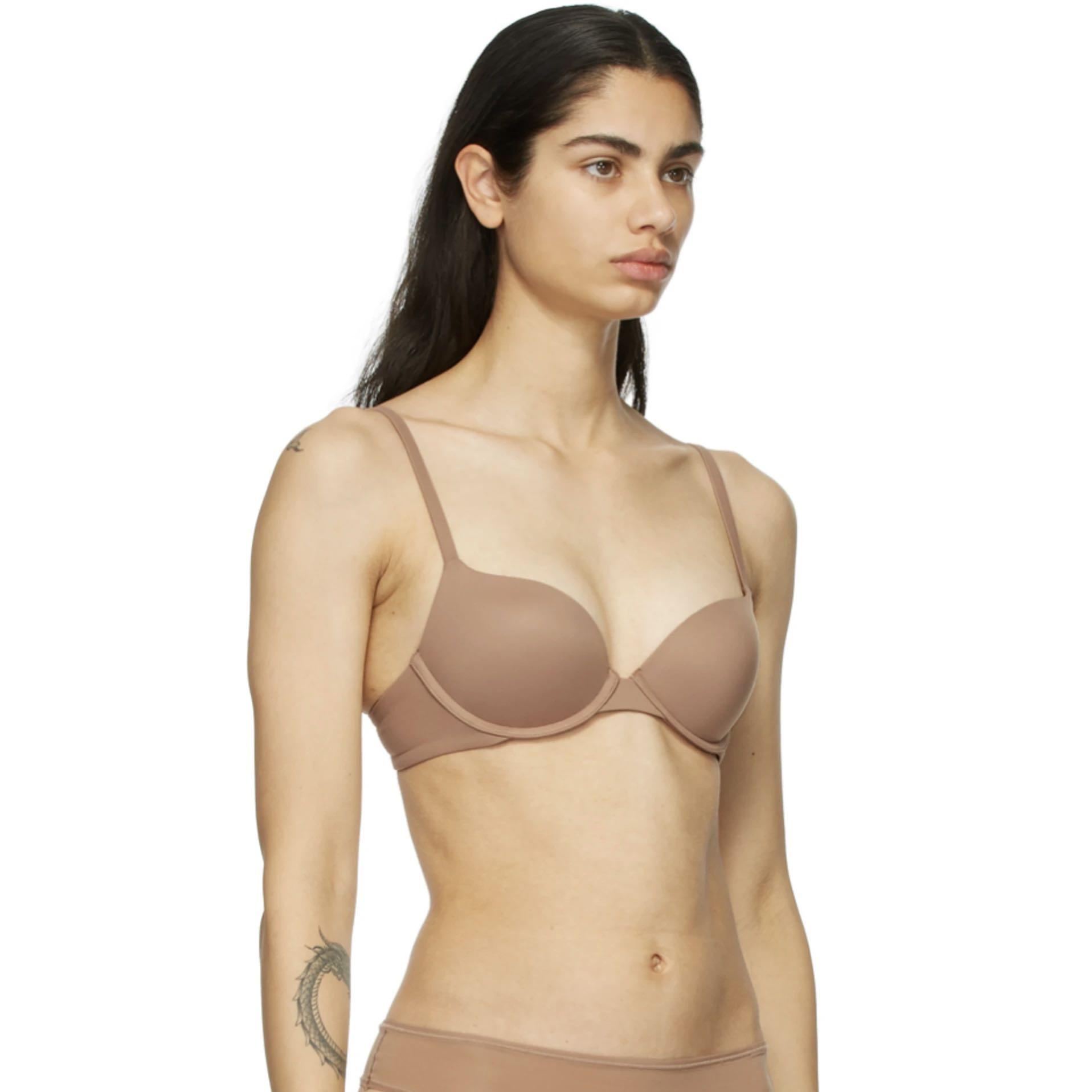 NEW Skims Fits Everybody T-shirt Push Up Bra in Sienna, size 32A
