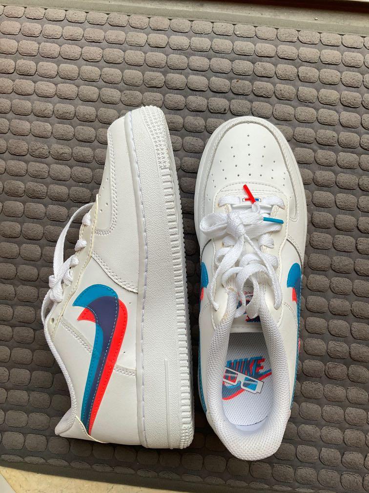 Nike air force 1 pink and blue clearance