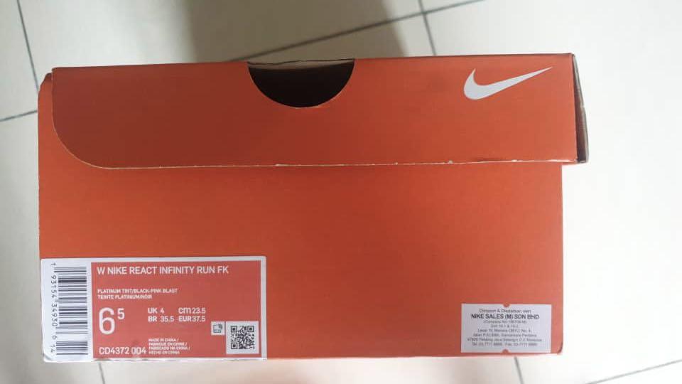 NIKE REACT INFINITY RUN (W), Women's Fashion, Shoes on Carousell
