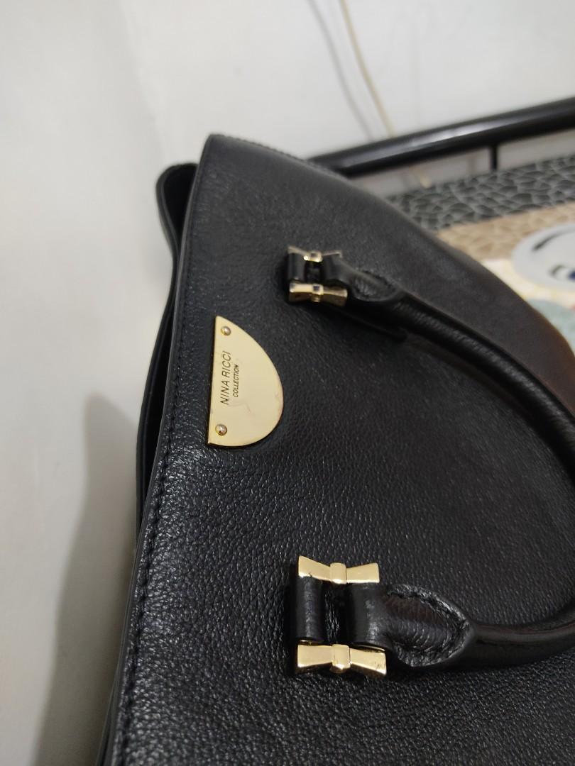 NINA RICCI TWO WAY BAG (Category: Shoulder Bags) located in Santa Rosa. Submitted by beyond_worthy (Listing ID 1144847039, Image 2). Description: no flaws to discuss genuine leather very good hardwares very clean interior **we can do shopee checkout or any courier.