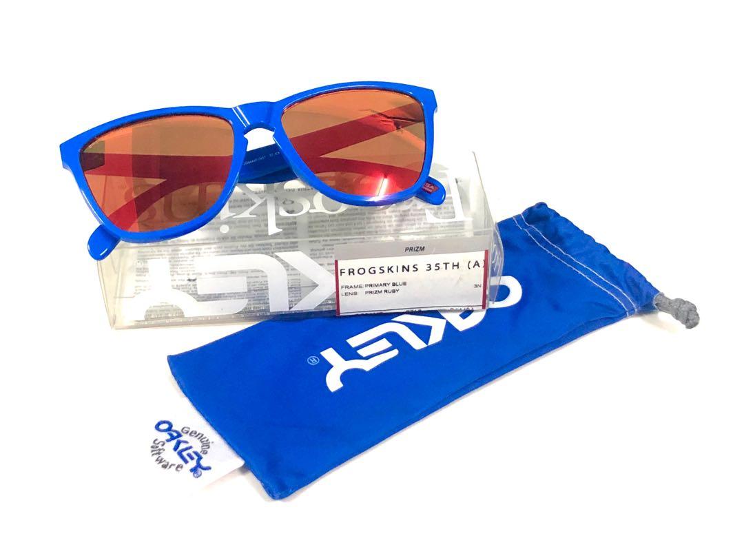 OAKLEY FROGSKINS 35TH ANNIVERSARY BLUE, Men's Fashion, Watches &  Accessories, Sunglasses & Eyewear on Carousell