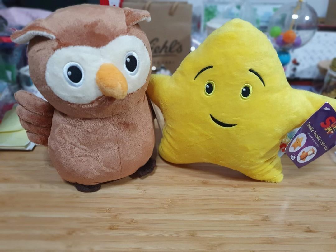 Owl and shop star plush toys