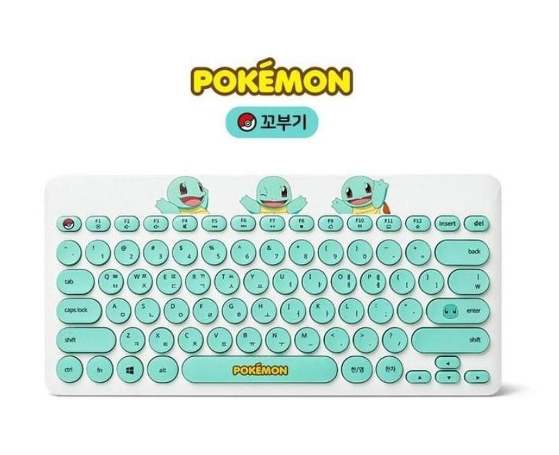 Pokémon Wireless Keyboard - Squirtle (On Hand) (Category: Computer Keyboard) located in Imus. Submitted by thecookydrive (Listing ID 1144809442, Image 3). Description: Official Licensed Pokémon Wireless Keyboard by GamePia Korea with Korean characters on keyboard msg to order 1 stock Size: 301.2x145.9x21.8(mm).