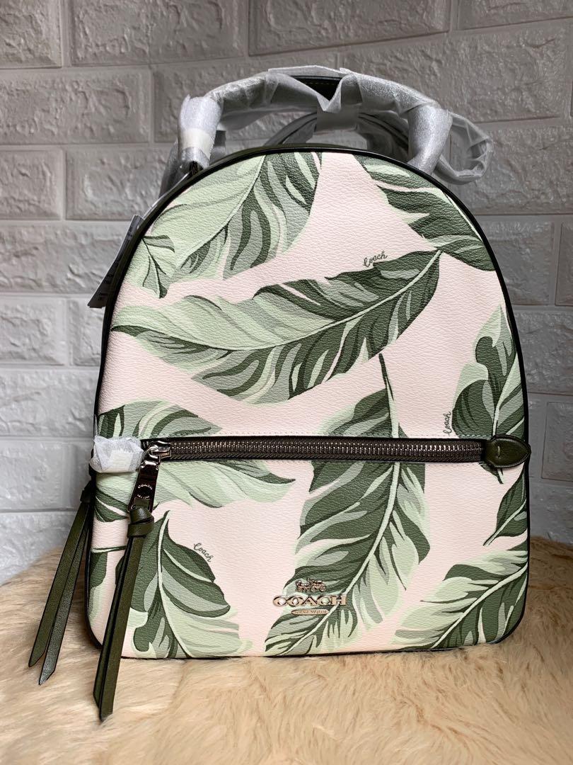 coach leaf backpack