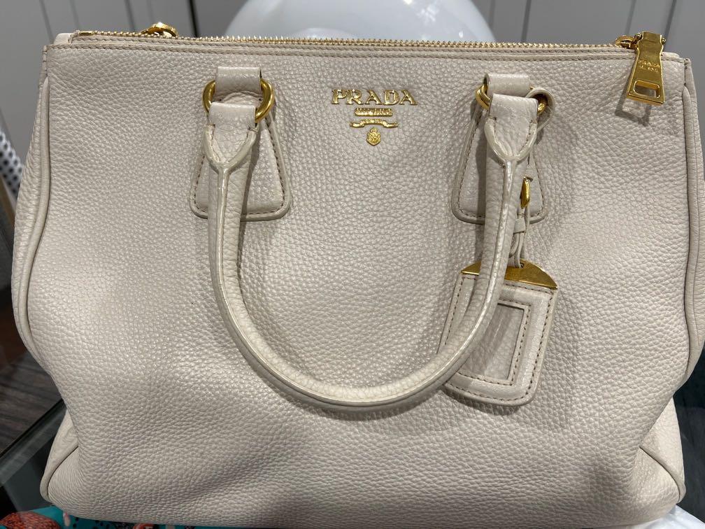 Original Prada White leather bag, Luxury, Bags & Wallets on Carousell