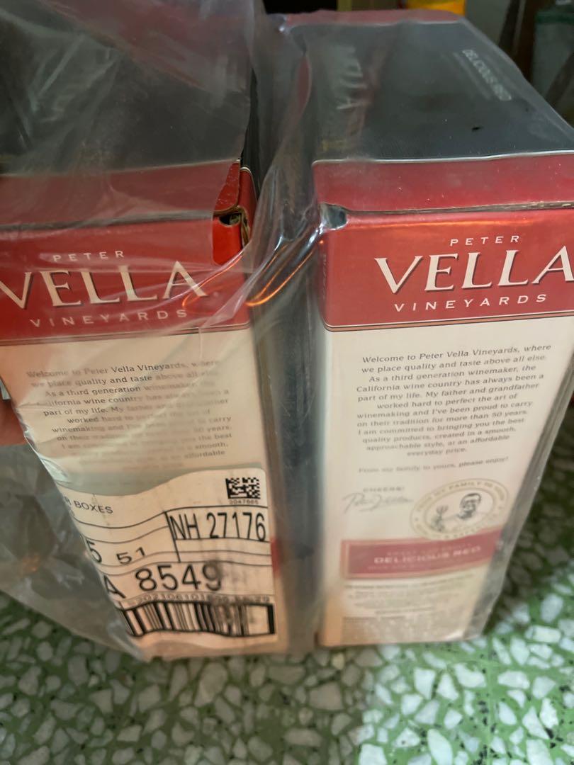 Peter Vella red wine 5 litre pack, Food & Drinks, Beverages on Carousell