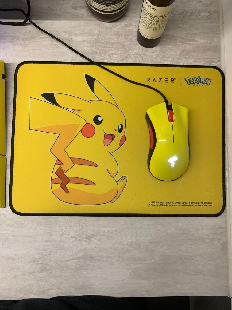 Pikachu razor edition keyboard rest mouse pad