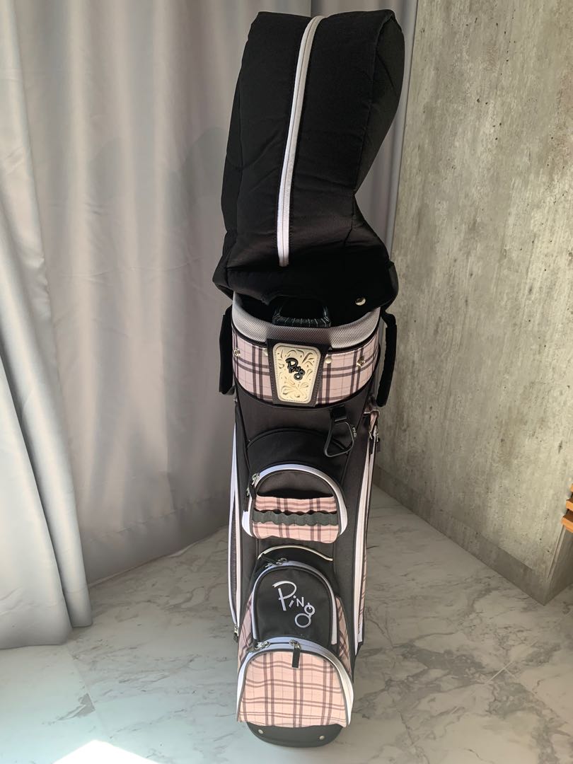 Ping golf cart bag (light weight) with Taylormade ladies driver and hybrid, Sports Equipment
