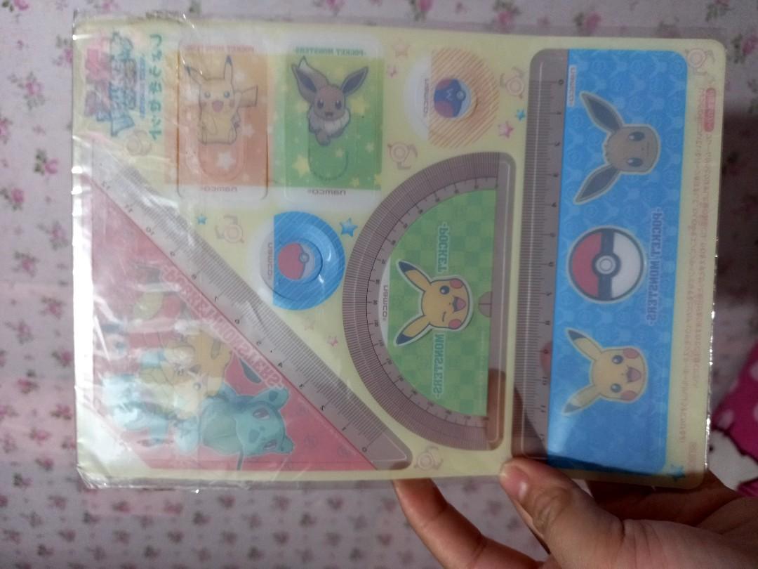 Pokemon Ruler Set Pokemon Thin Plastic Ruler Set, Hobbies & Toys, Stationary & Craft ...
