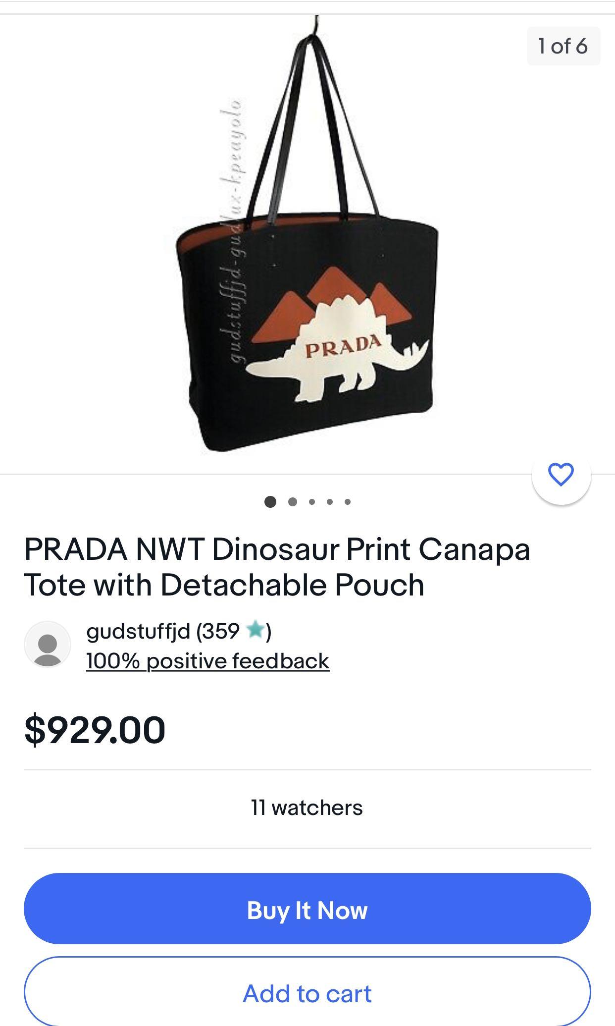 Prada dinosaur bag store