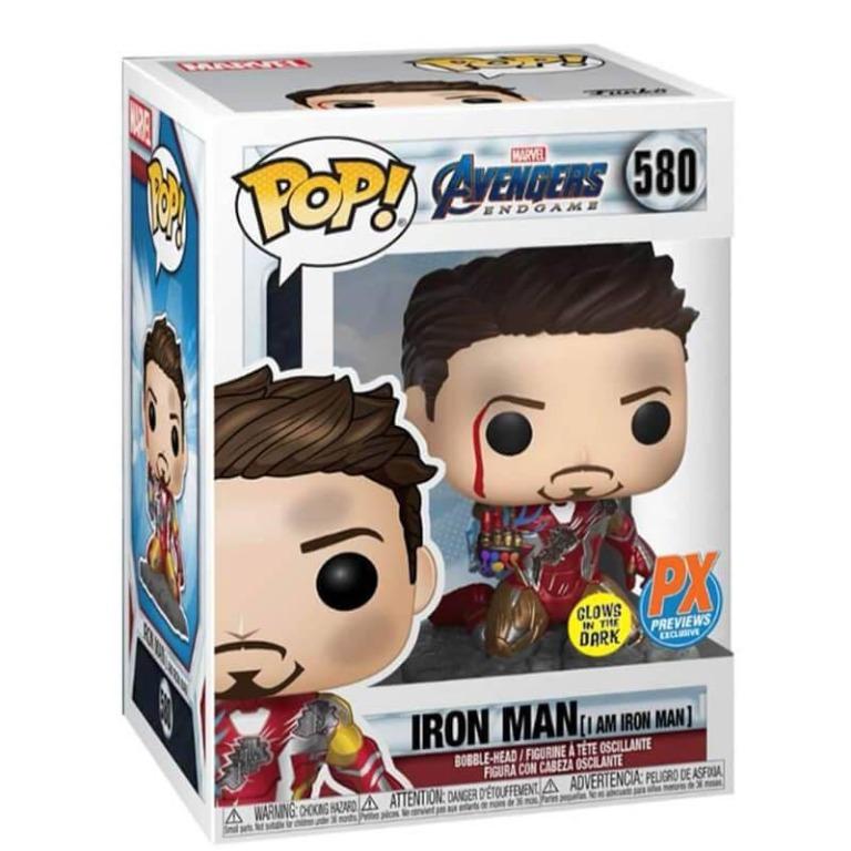 FUNKO POP #580 Iron Man - GITD Special Edition Marvel IN STOCK! I am Iron Man 