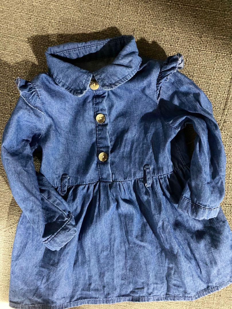 Primark Baby Girl Denim Jeans Dress 