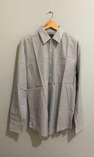 PULL & BEAR XDYE striped shirt size XL kemeja pria garis putih