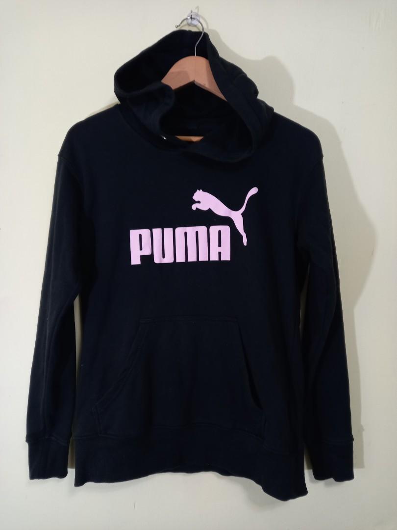 Black and pink puma hoodie best sale