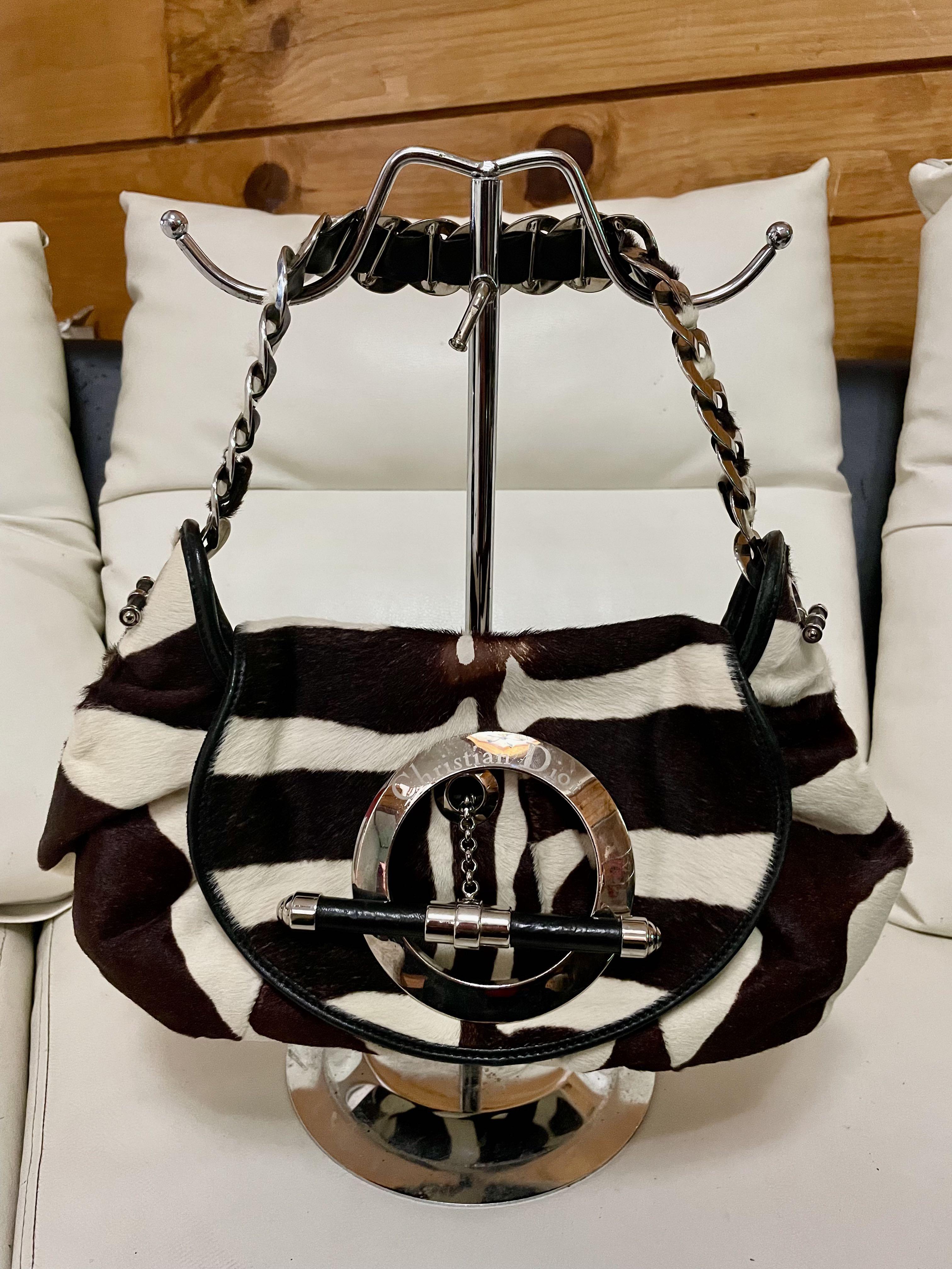 Today only!!!Super Sale!!!!Rare Christian Dior zebra pony hair