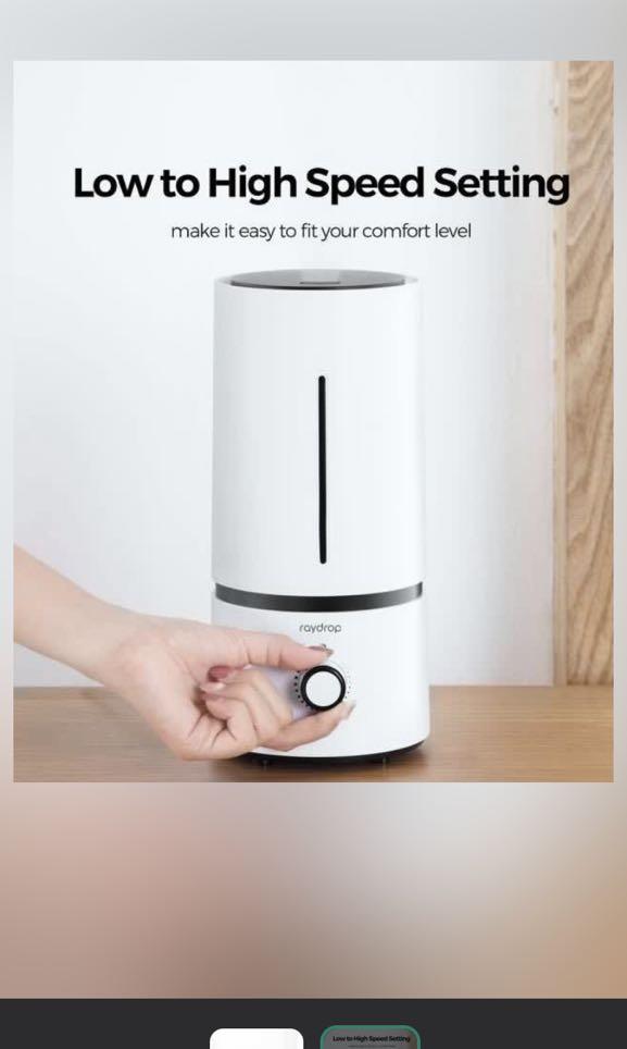 Raydrop Ultrasonic Air Room Humidifier (Category: Air Purifiers & Dehumidifiers) located in Pasay City. Submitted by meostore (Listing ID 1144762027, Image 2). Description: 😃😁 PLEASE READ CAREFULLY 🛒 ✅ Good Condition ✅ 110V AND NEEDS STEP DOWN TRANSFORMER (SEE PICTURE FOR WATTAGE) ✅ US QUALITY AND BRAND ✅ WITH BOX ✅ NO ISSUE UNLESS STATED IN THE POST ‼️ PM FOR MORE DETAILS ‼️.