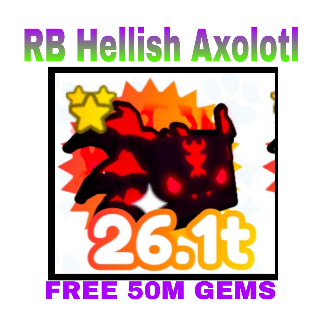 RB Hellish Axolotl/Pet Simulator X, Hobbies & Toys, Toys & Games on