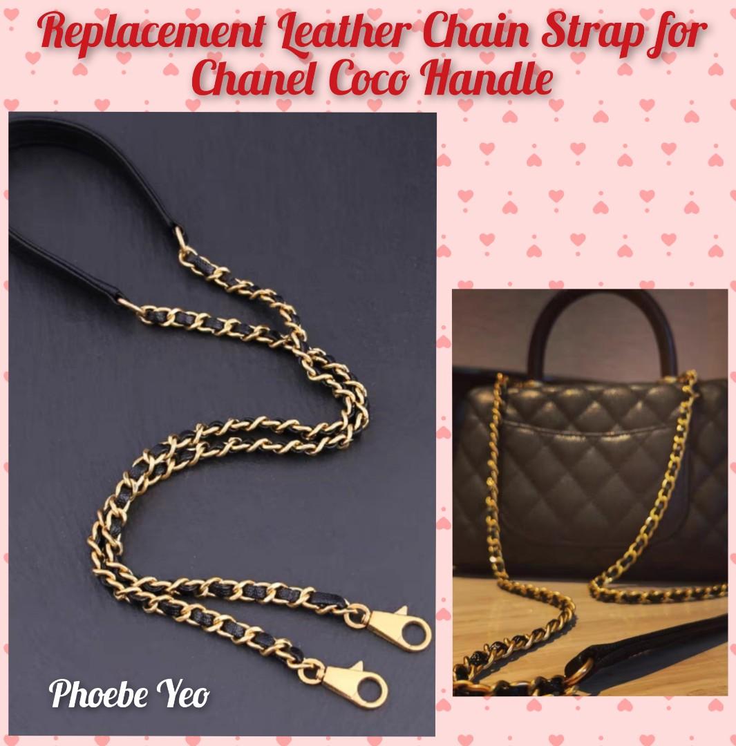 Replacement Leather Chain Strap for Chanel Coco Handle, Luxury