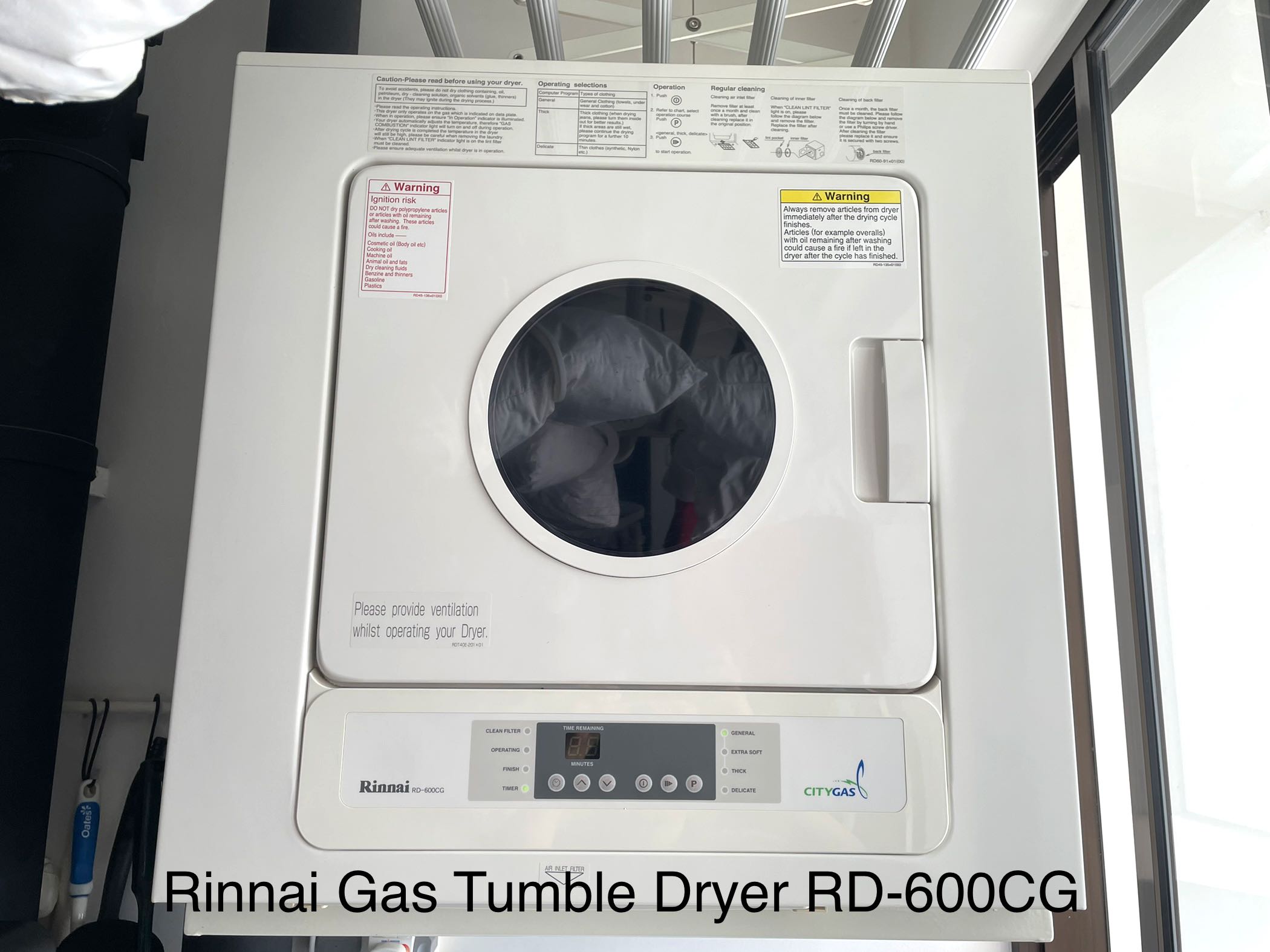Rinnai Gas Tumble Dryer RD600CG, TV & Home Appliances, Washing