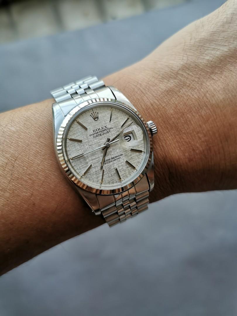 Rolex datejust new arrivals white gold bezel