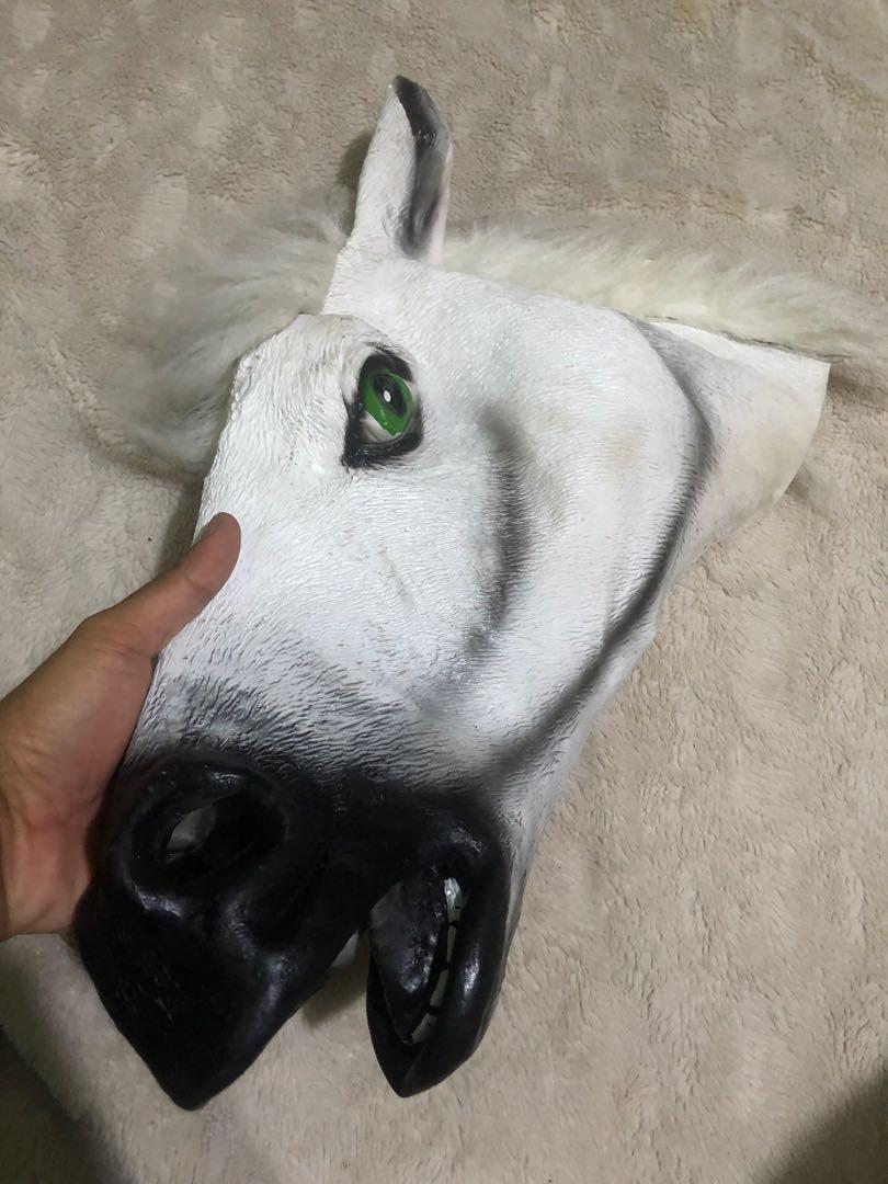 Horse head Rubber latex adult size mask, Hobbies & Toys, Toys & Games