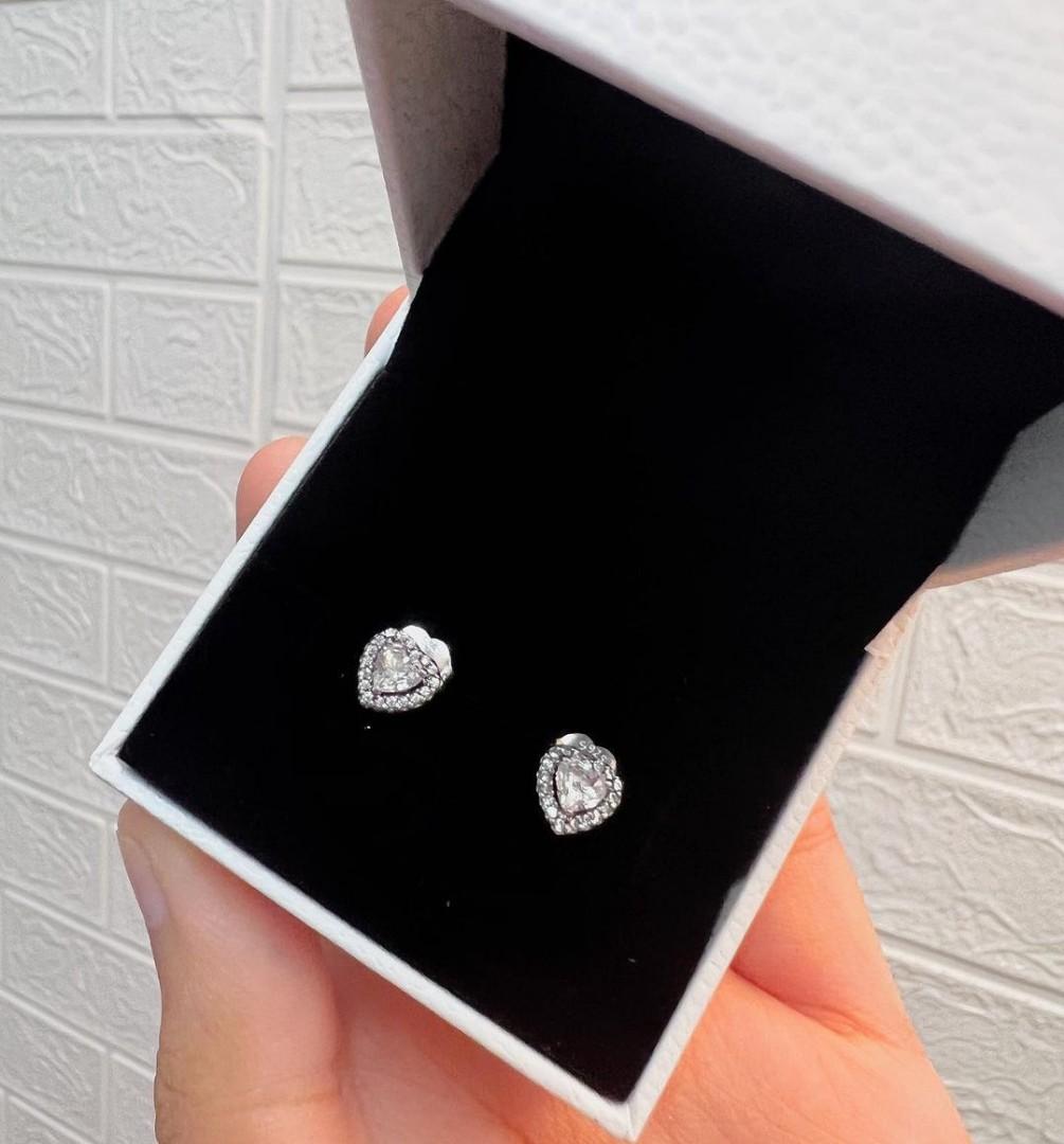 Pandora elevated heart earrings deals
