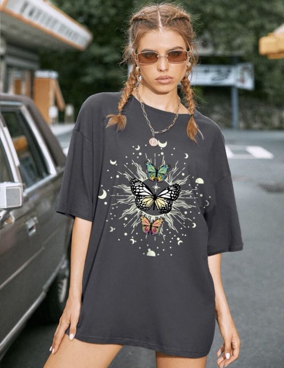 Shein Butterfly Oversized Sun Print 
