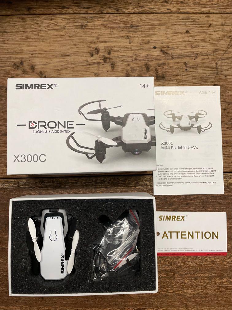 SIMREX X300C Mini Drone RC Quadcopter Foldable Altitude Hold Headless RTF 360 Degree FPV Video WiFi 720P HD Camera 6 Axis Gro 4CH 2.4Ghz Remote
