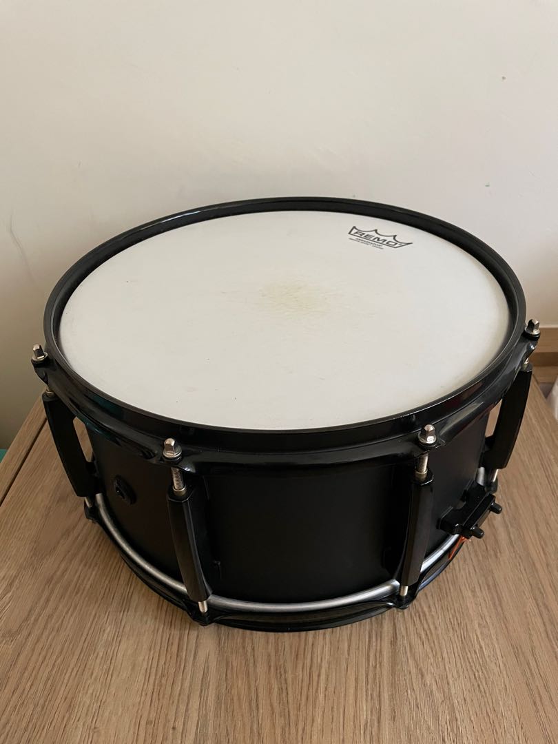 Pork Pie Snare Drum 5x12 Little Squealer Black with Black Hardware 