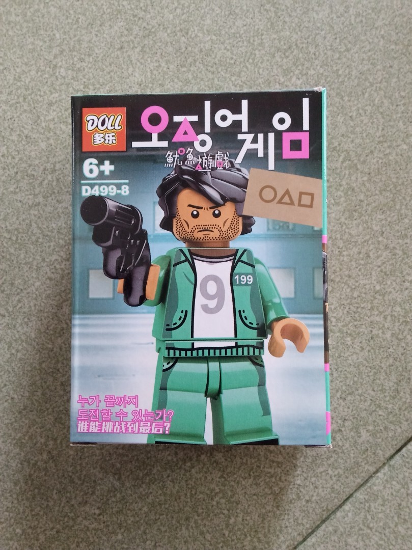 Squid Game Lego Building Blocks, Player Number 199 With Weapon ...
