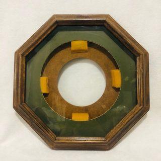 Stylish Octagonal Wooden Wall Frame for Display Plates and Rounded Dish