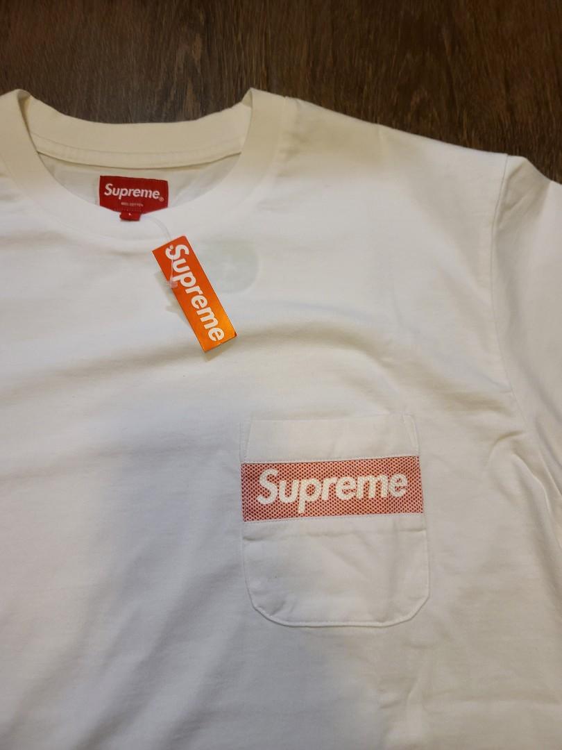 Supreme Mesh Stripe Pocket Tee, 男裝, 上身及套裝, T-shirt、恤衫