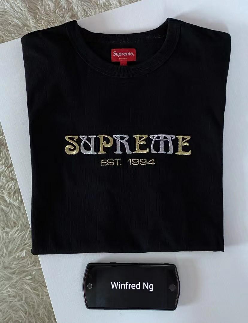 Supreme Nouveau Logo Tee Black Men s Fashion Tops Sets