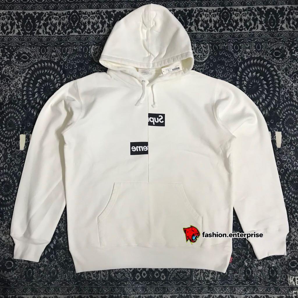 Supreme x cdg box shop logo hoodie