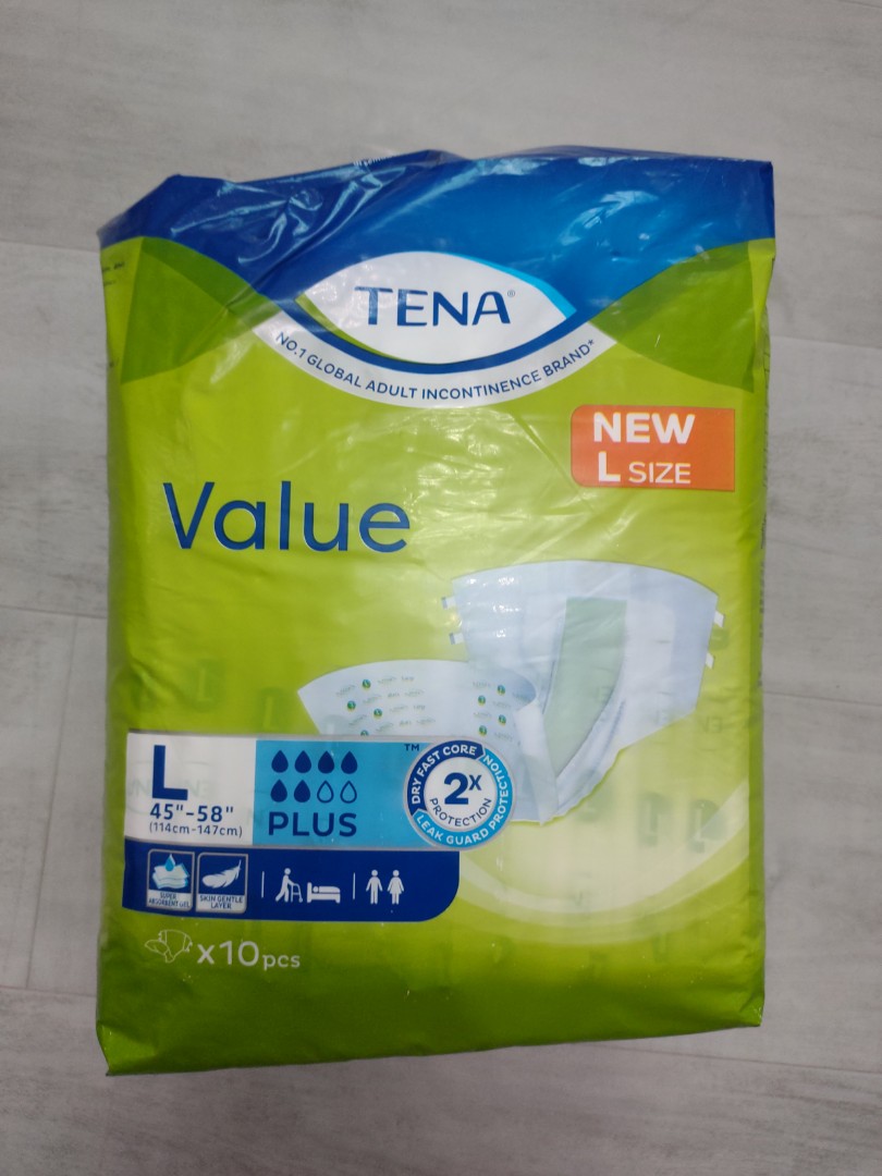Tena L size diapers, Babies & Kids, Bathing & Changing, Diapers & Baby ...