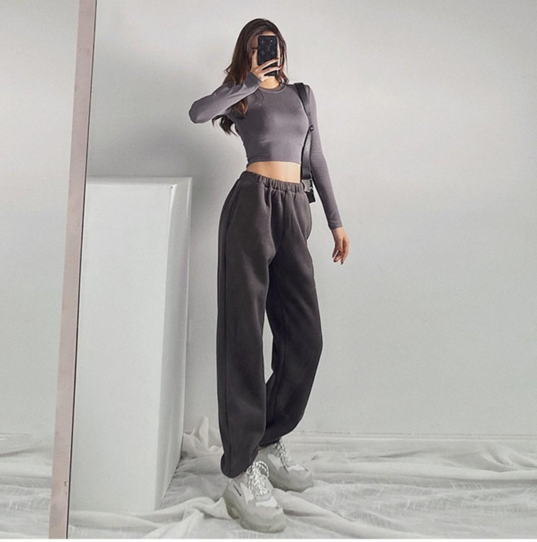 Thick cotton track pants online